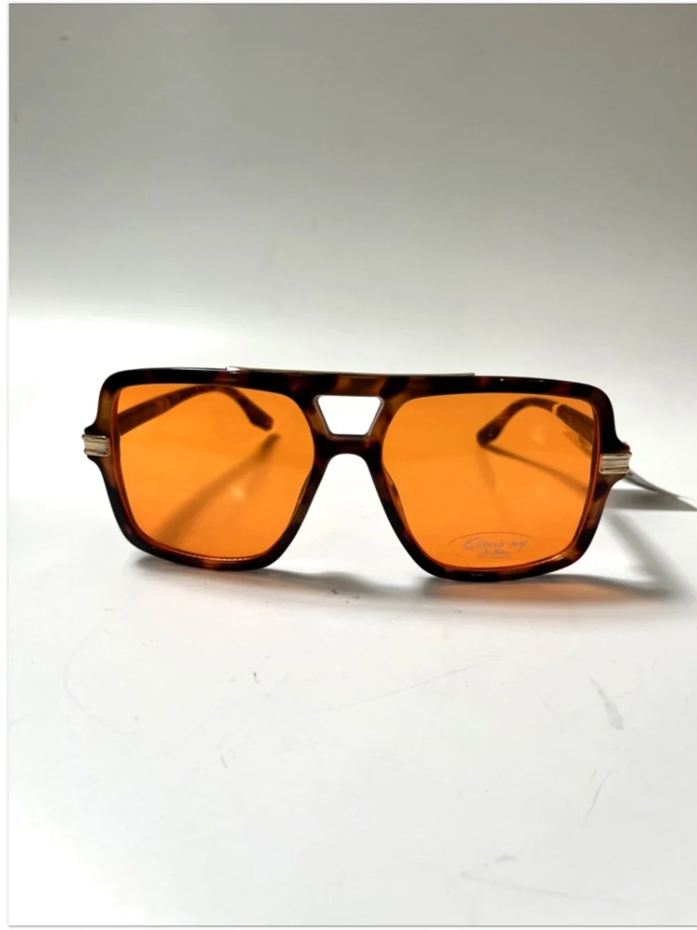 NWT CIRCUS BY SAM EDELMAN Aviator Double Bridge Sunglasses Tortoise  Amber Lens